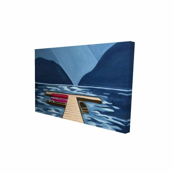 Fondo 12 x 18 in. Lake, Quai & Mountains-Print on Canvas FO2786371